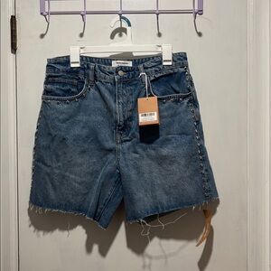 New REFORMATION raye studded denim shorts